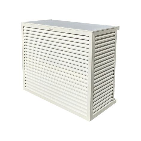 Decoclim - Decoclim Copertura per Climatizzatori in Alluminio Bianco Grande Dimensioni: H 950 X L 1100 X P 550-700 mm - Decoclim-23