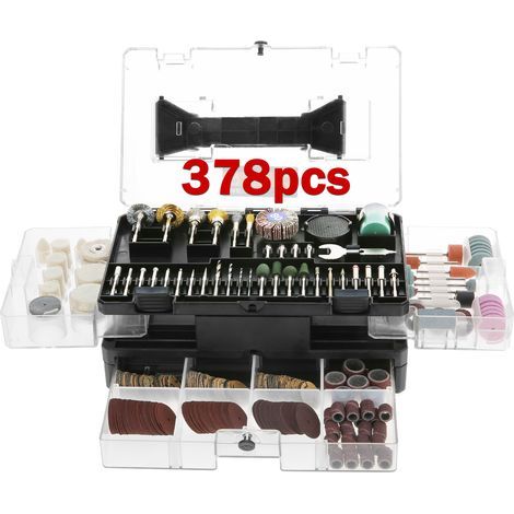 378 Pieces Rotary Tool Accessories Multi-Purpose Rotary Tool Accessory Kit for Engraving/Polishing/and Cutting Electric Grinder Set (1/5)