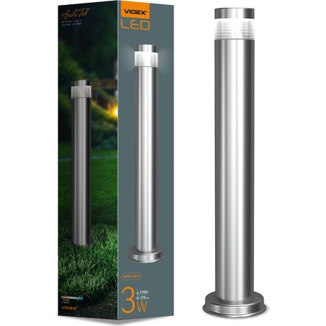 Borne jardin inox LED 3W 2700K 60 cm IP54 LUKA Videx (1/4)