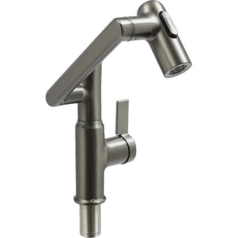 Grifo giratorio, pantalla LED de temperatura, tres modos de salida de agua, construcción en latón. (1/2)