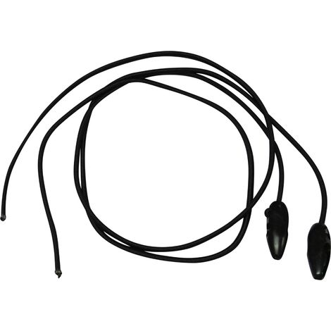 Bungee Shock Cord Tie Downs 5MM X 1M - Pack of 2 Black (Toggle Grip Hook Elastic Strap Sailing)