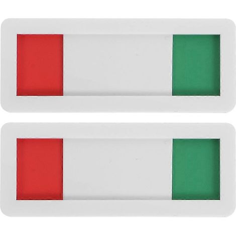 2 panneaux « Libre » et « Confidentialité » (panneau coulissant ouvert) pour salles de conférence-7X3CM-White (1/3)