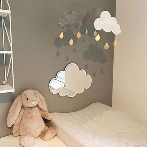 Miroir incassable en acrylique et en bois - décoration idéale pour une chambre d’enfant - Cloud-Fei Yu (1/2)
