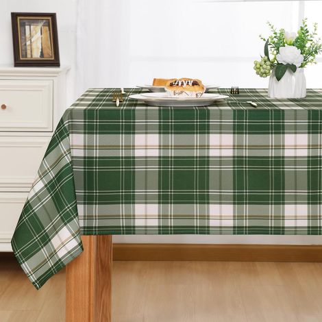 Nappe à carreaux 140x240cm, lavable, résistante aux intempéries, pour jardin & salle à manger