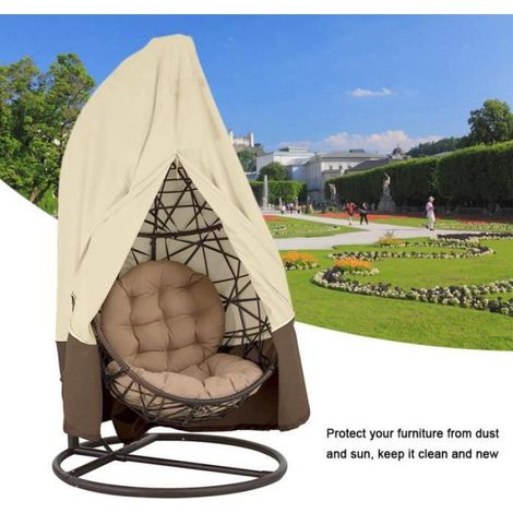 Housse Protection - Chaise En Osier - Balançoire Panier Suspendu - Étanche À La Poussière - 190 x 115 cm - 1 Pièce (1/4)