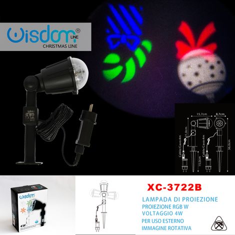 Proiettore Lampada Deco LED RGBW per uso Esterno con immagini miste rotanti Natalizie (XC3720) (1/2)