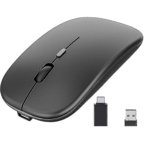 Souris sans fil avec récepteur USB et Type-C, compatible avec les ordinateurs portables et MacBook