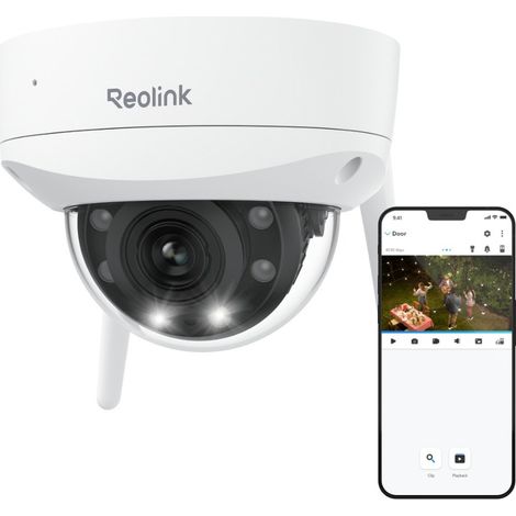 Reolink – Caméra de surveillance extérieure 4K 8MP – WiFi 2.4/5GHz – Anti-vandalisme IK10 – Détection avancée de personnes/véhicules – Zoom optique 5X (1/5)