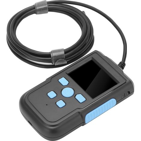 Endoscope industriel 2 MP, écran HD 2,4 pouces, étanche IP67, objectif 5,5 mm, portable, bleu, portée 5 m / 16,4 pi (1/5)