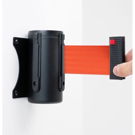 Tendinastro da Parete 3 m con Clip di Chiusura Nastro Arancio (1/5)