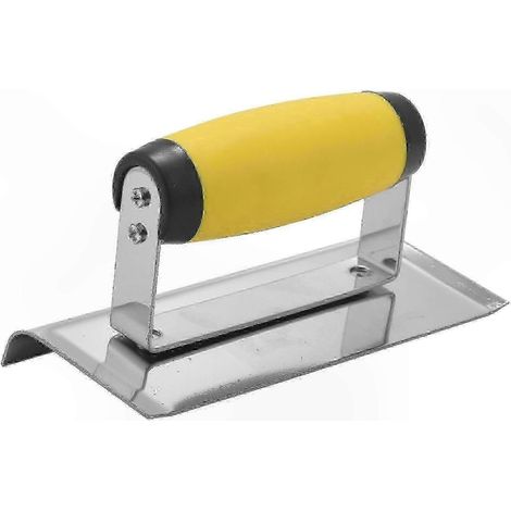 Lisseuse en acier inoxydable pour plâtrage et chantiers de construction, truelle professionnelle de finition, outil de lissage robuste pour projets de maçonnerie. (1/4)