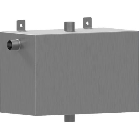 Vaso di espansione per riscaldamento centralizzato, acciaio inox, 24 litri, lato sinistro