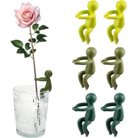Set mit 6 niedlichen Pflanzenvermehrungsstützen aus Kunstharz, verspielt und hübsch gestaltet, perfekt für die Dekoration von Zimmergärten und als Geschenk. (1/5)