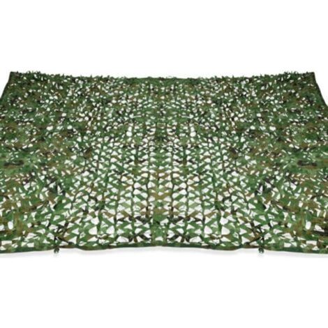 ACKERMAN – Voile d'ombrage rectangulaire 4x3 m vert camouflage, protection UV, fixation rapide sur mur ou arbre, en polyester léger (1/5)