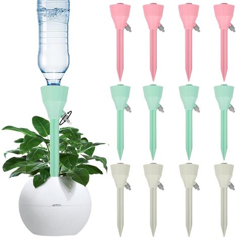 Kits d'arrosage Goutte à Arroseur Automatique Plante Intérieur Système Réglable Simple a Bouteille et Arrosage 12Pièces (1/5)