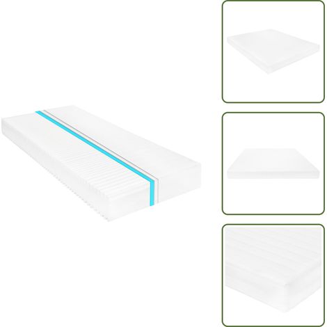 Comfort notte - vidaXL Materasso 180x200 cm 7 Zone Schiuma di Poliuretano 16 cm H2 H3 - Allevia punti di pressione