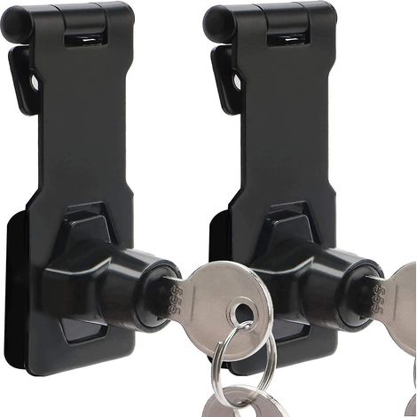 Hasp 2 Pack 3 Inch Lock Hasp Boxes With Key Hasp With Lock And Hasp Metal Locking Key (1/5)