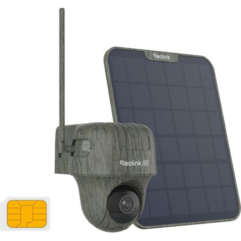 Reolink 4K 4G LTE Outdoor Camera with 32GB microSD Card Go Ranger PT SIM Card Included Pan&Tilt Animal Detection Night Vision Without Reflection Wildlife Animal Support Solar Panel Included