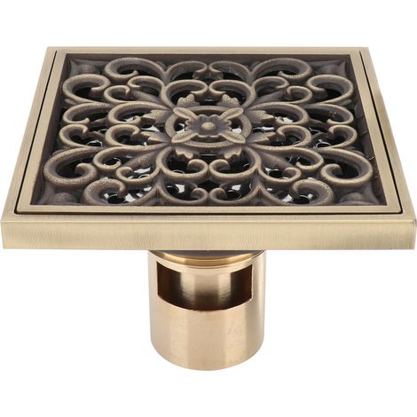 Bonnet de vidange antique cuivre pour douche, kit d'évacuation sol salle de bain hôtel maison 10x10cm
