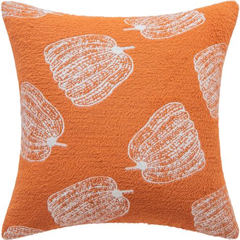 Coussins décoratifs d'automne YCLife pour canapé, 45 x 45 cm, en velours doux et peluche, motif citrouille, carrés, pour intérieur et extérieur. Coussins décoratifs pour canapé et salon, moins de 5 €, (1/5)