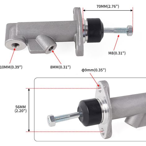 Auto-Modifikation Aluminiumlegierung Handbremspumpe, Bremspumpe, Bremskupplung 0,75 (1/4)