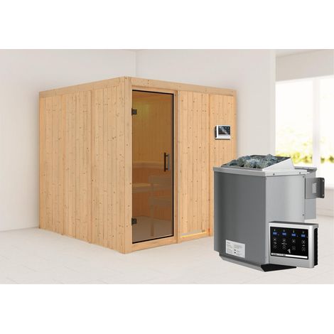 Rodin Front, 9kW Bio ext.Strg graphitfarbende Ganzglastür