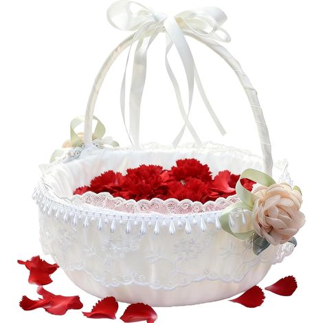 Blumenkorb für Hochzeiten handgewebte Tabletts romantischer (1/5)