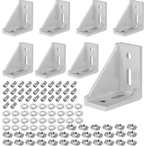 8PCS Profile Aluminium 30 x 60 Equerre Profilés Aluminium (1/5)