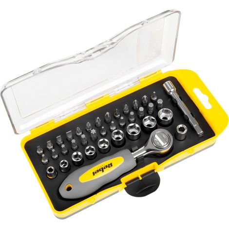 Coffret de 38 pièces pour clés à cliquet et douilles Rebel (1/3)