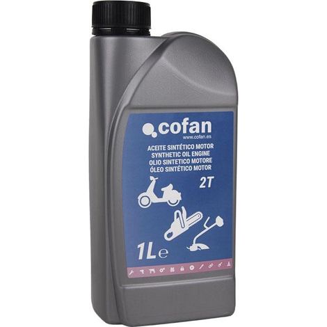 Aceite sintético 1 lt. para motor 2 tiempos, baja viscosidad y alto poder detergente
