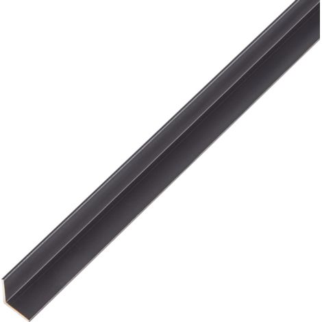 ALBERTS Winkelprofil, gleichsch., Alu schwarz elox., LxBxHxS 1000 x 10 x 10 x 1 mm (1/5)