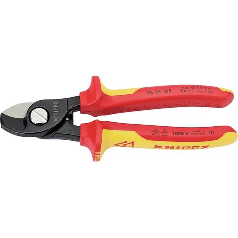Draper Knipex VDE Fully Insulated Cable Shears (165mm) – Model 95 18 165UKSBE, Professional Electrical Tool (1/5)