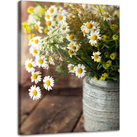 Impression sur toile Botanique Bouquet de fleurs 30x40 cm