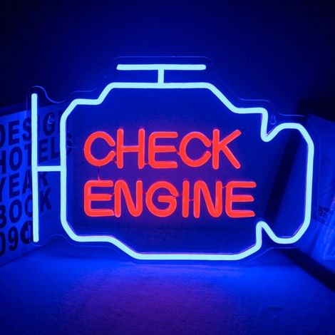 LED-Schild – Neonlicht – Auto – Motor – Winkel