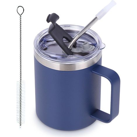 Isolierbecher – 1 Stück – Edelstahl – Doppelwandige Vakuumisolierung – Für Reisen und Camping – 355 ml (1/5)