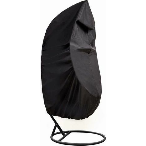 Housse De Fauteuil Suspendu - Housse pour Fauteuil Oeuf Suspendu en 210D étanche - UV Protect Et Poussière - Housse Fauteuil Oeuf Suspendu 190 X115cm, Noir