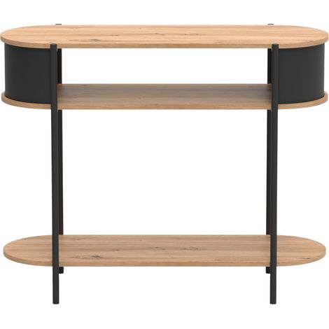 Console a 3 livelli con fianchi in metallo nero L100 cm - EKLO (1/5)