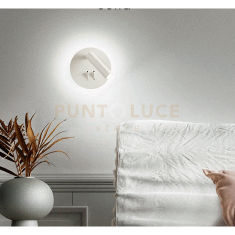 APPLIQUE SELLA TONDO BIANCO LED 3000K 730LM 9W ORIENTABILE D.13CM