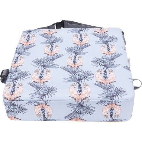 Rehausseur de table portable antidérapant pour tout-petit, chaise haute bébé avec coussin rehaussant et sangles élastiques, motif perroquets (1/5)