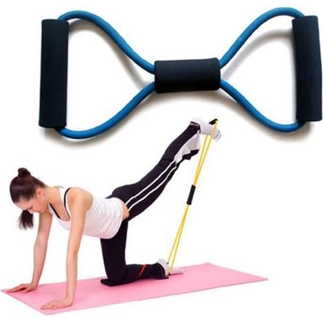 Résistance des bandes d\'exercice d\'entraînement Tube 8 Type Mode stretch Yoga Fitness Latex Cord (1/3)