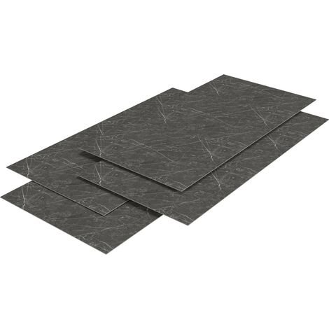 Set di 4 pannelli da parete decorativi 120 x 60 cm marmo nero 030010659