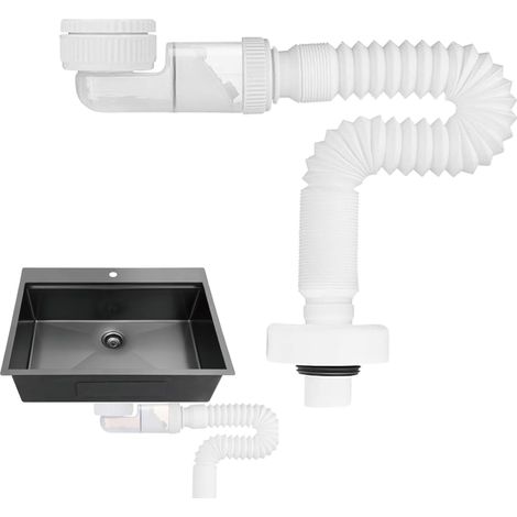 Flexible Siphon Lavabo 1 1/4" Tuyau De Vidange RemplaçAble Tuyau De Vidange Pour Siphon Pour Salle De Bain Et La Cuisine, Extensible 380-930 Mm - Blanc (1/5)