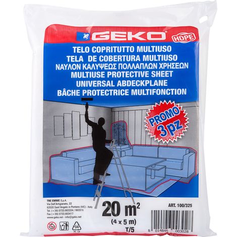 Lona de protección 16 m² Lote de 3 piezas en sobre - Geko