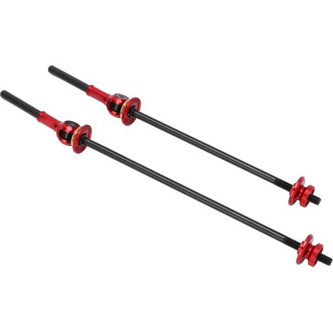 RISK 1 Paar Schnellspanner für Mountainbike-Naben, Achse aus Titanlegierung, roter Hebel (1/5)