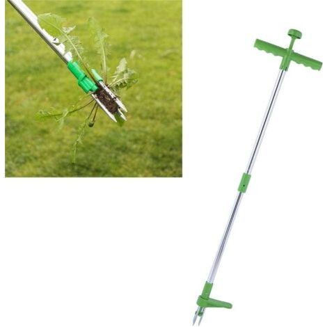 Arrache-mauvaises herbes, d��sherbeur portable �� 3 dents avec long manche, d��sherbeur manuel, accessoire de jardin.