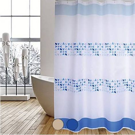 TENDA PER DOCCIA IN TESSUTO POLIESTERE PORTO Misura: cm 180x200 Beige