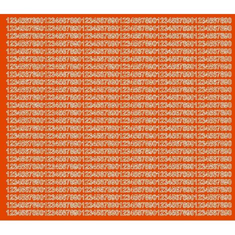 Selbstklebende Zahlenaufkleber, 5 mm, orange glänzend (1/2)