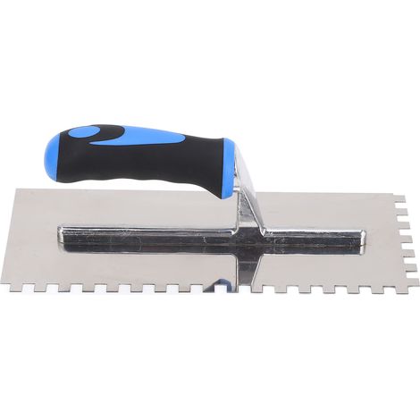 Truelle à dents carrées, manche ergonomique en caoutchouc, acier inoxydable, pour carreaux et sols de 8 mm. (1/5)