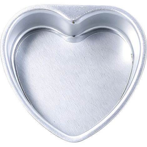 Elegante molde para hornear con forma de corazón, plateado, 25 cm (10 pulgadas)