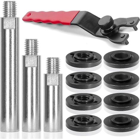 Rallonge pour meuleuse d'angle, tige de connexion, lot de 12 accessoires pour meuleuse d'angle avec filetage 5/8-11 (1/5)